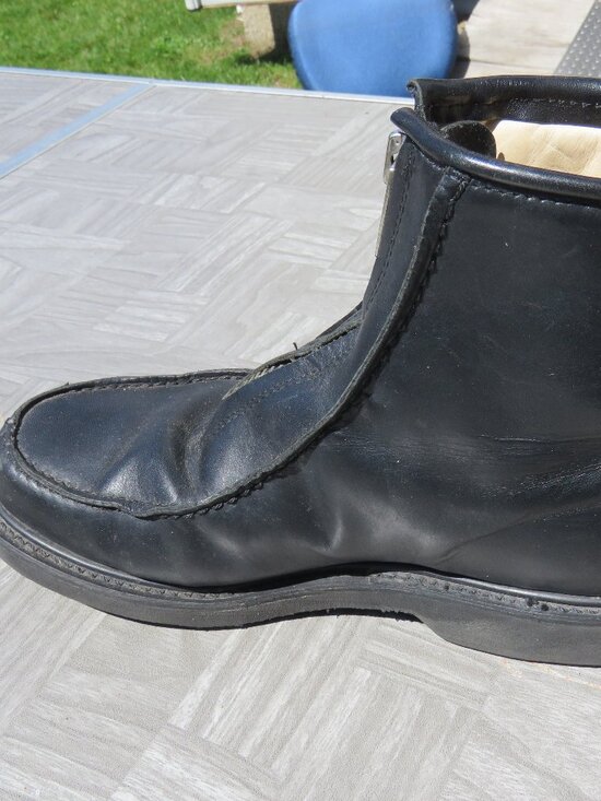 Double H Leather Front Zip Stadium Boots Sz9 DM5331 Made in the USA